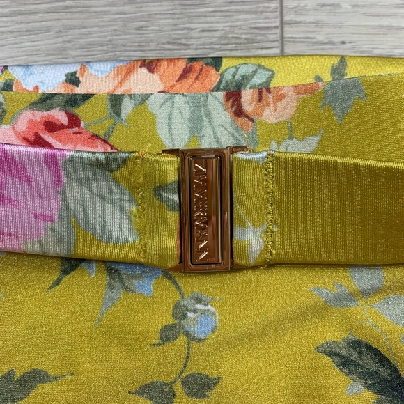 ZIMMERMANN Pattie Bikini Bottom In Floral Print Mustard Rose - Picture 9 of 14